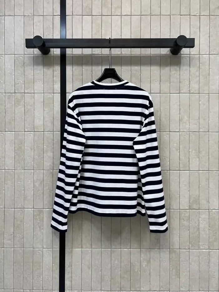 Pulls en coton tricoté rayés décontractés pour femme, col rond, manches longues, coupe ample, style
