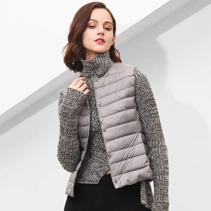 NewBang – gilet chaud en tissu mat pour femme, gilet Ultra léger, sans manches, doublure d'hiver