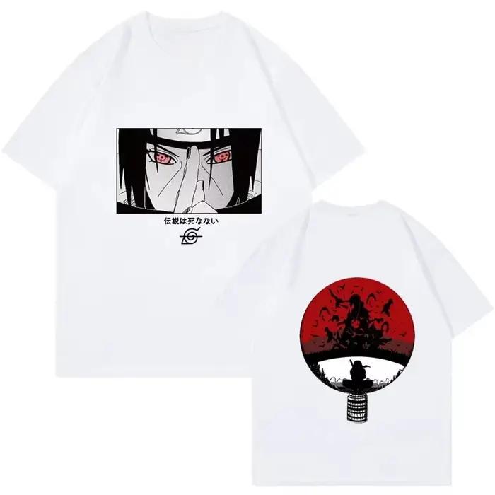 T-shirt imprimé Naruto japonais 2026, Uchiha Itachi, haut de sport anime, manches courtes amples