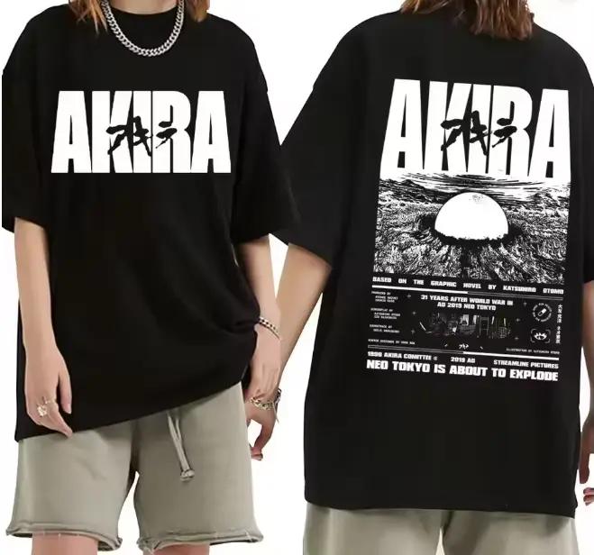 T-shirt graphique japonais de science-fiction pour hommes et femmes, grand t-shirt rétro, film d'ani