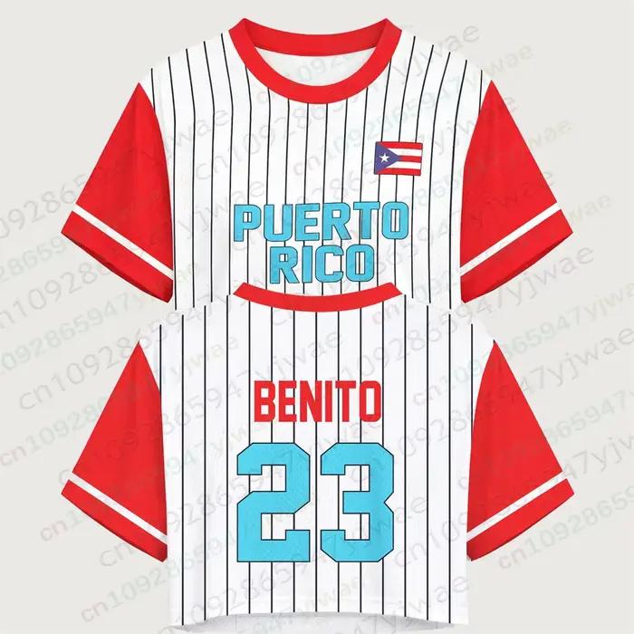 Crop top en jersey Porto Rico, T-shirt de rugby Benito Porto Rico, Top Y2K tendance, Crop top sexy d