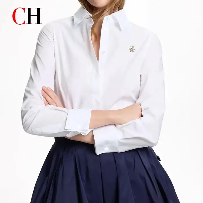 Chemisier décontracté en coton pour femme