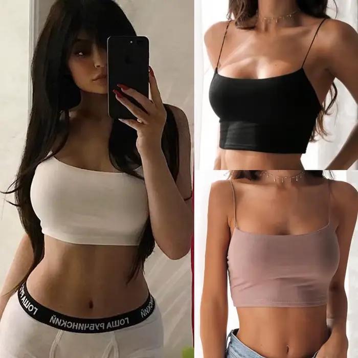 2025 nouvelle mode femmes Sexy culture hauts solide été Camis