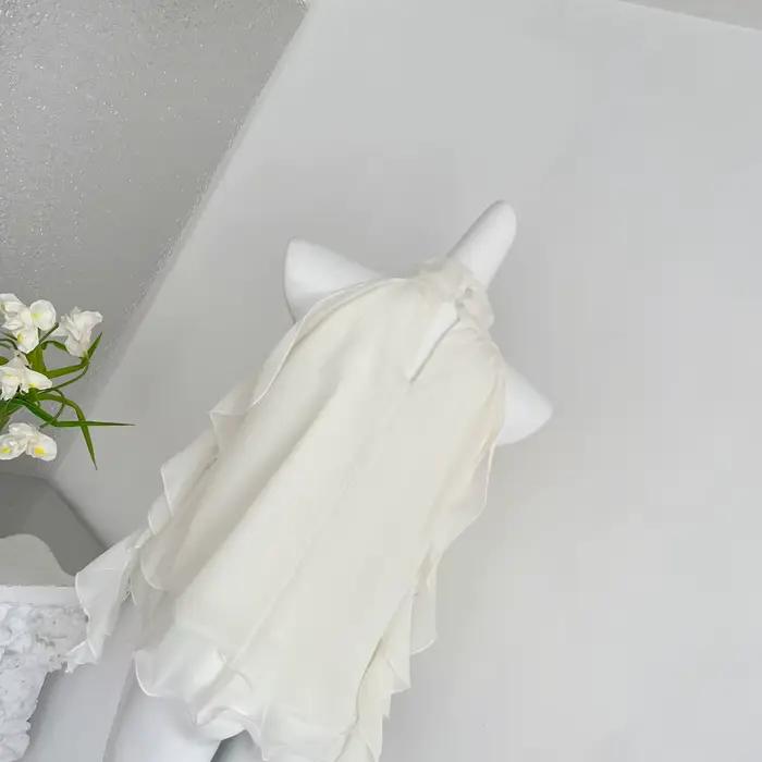 Haut à bretelles en mousseline de soie pour femme