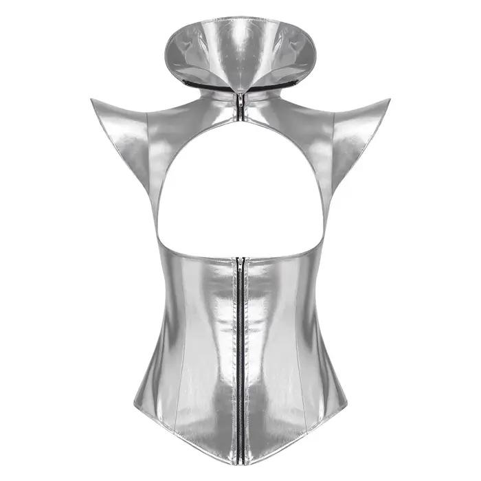 Hauts Corset Armure Iridescent Brillant pour Femme