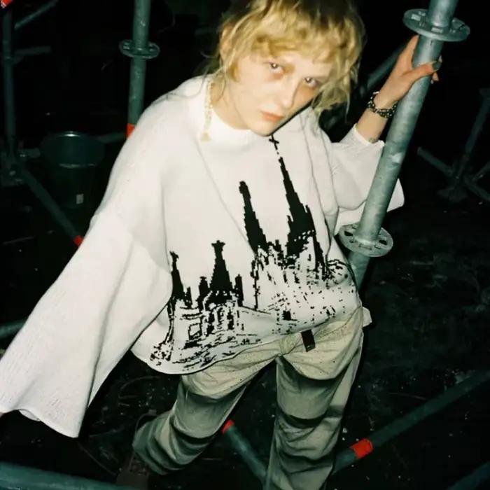Pull ample pour hommes et femmes Harajuku