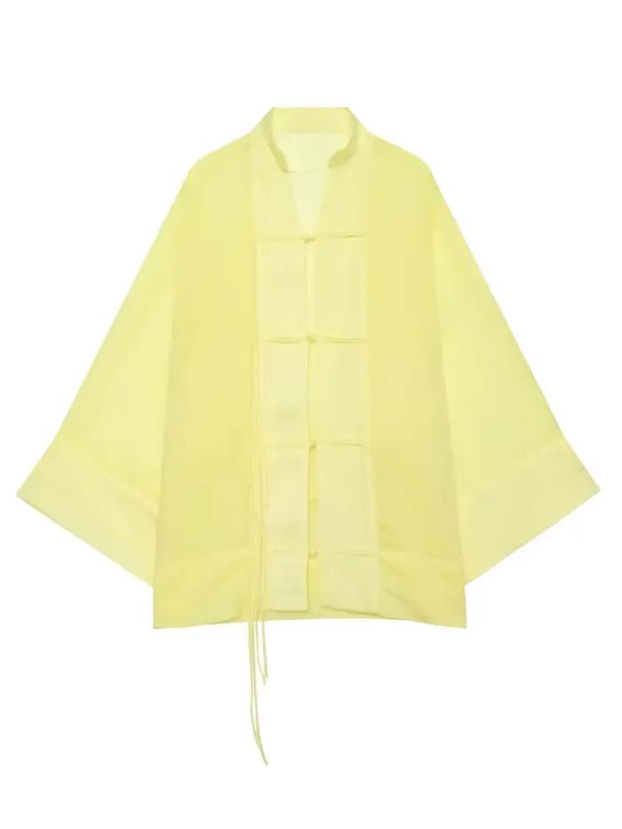 Chemisier fluide pour femme HipSeam avec boutons grenouille