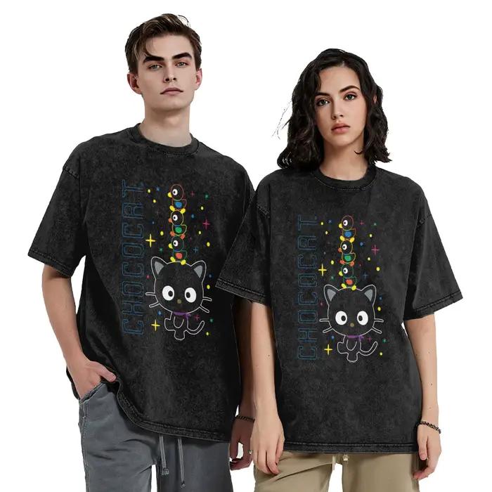 Chococat Logo T-Shirt été Streetwear t-shirts décontracté Harajuku