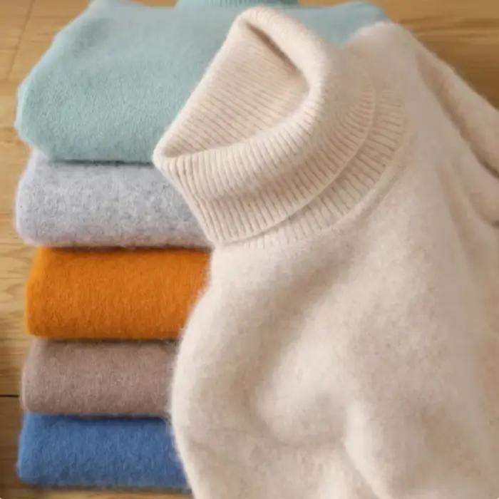 100% laine mérinos cachemire pull femmes tricoté