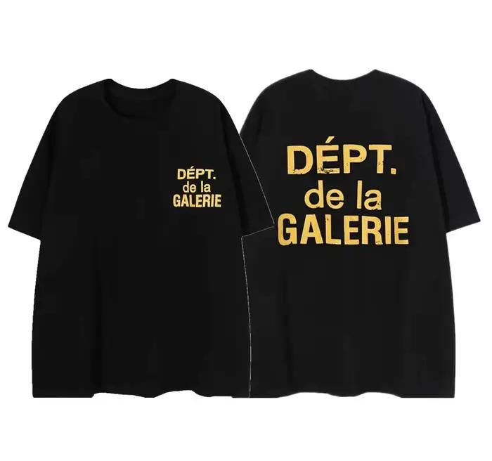 Top Galle American Retro Minimalist Letter Logo Funny Pure Print New Men's and Women's Loose Personaliz