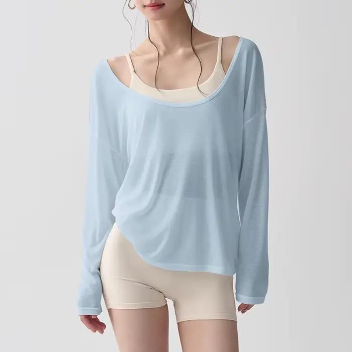 Chemise de sport à manches longues pour femmes