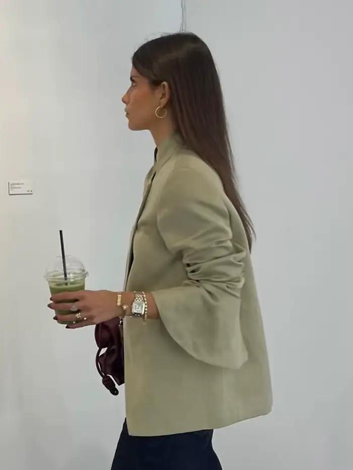 HH Veste Blazer Femme Tendance Urbaine Décontractée pour le Quotidien
