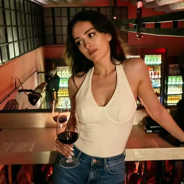 Haut dos nu sans manches pour femme élégant bustier débardeur polyester ajusté corset festival de musique soirée tenue de nuit