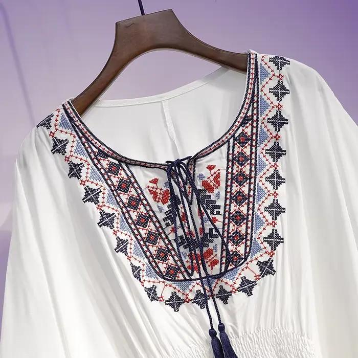 Chemisiers à lacets vintage pour femmes