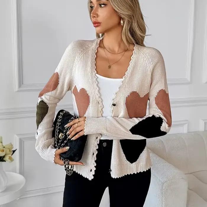 Nouveau Cardigan en Tricot Style Doux et Mignon pour Femme