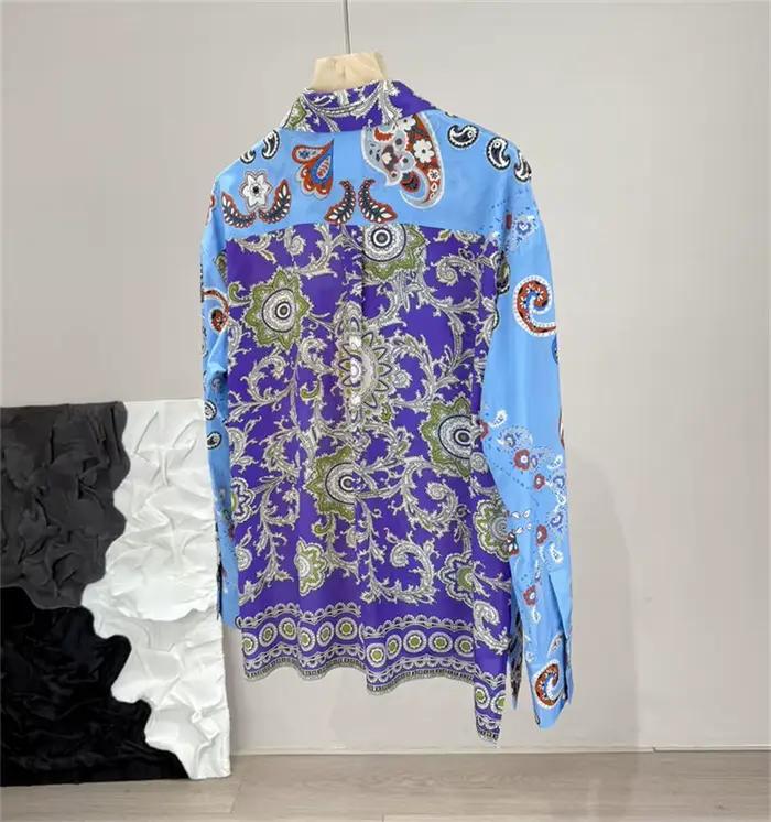 ZAROY Vintage femmes chemise printemps à manches longues fleur imprimé Blouse marque Design décontracté élégant Blusas Mujer و