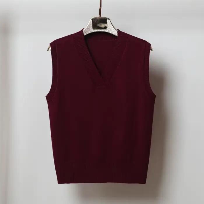 Nouveau Gilet Pull Femme Tricoté Tendance Automne Printemps Couleur Unie Vêtements Jeune Fille Adulte Sans Manches XS-3XL