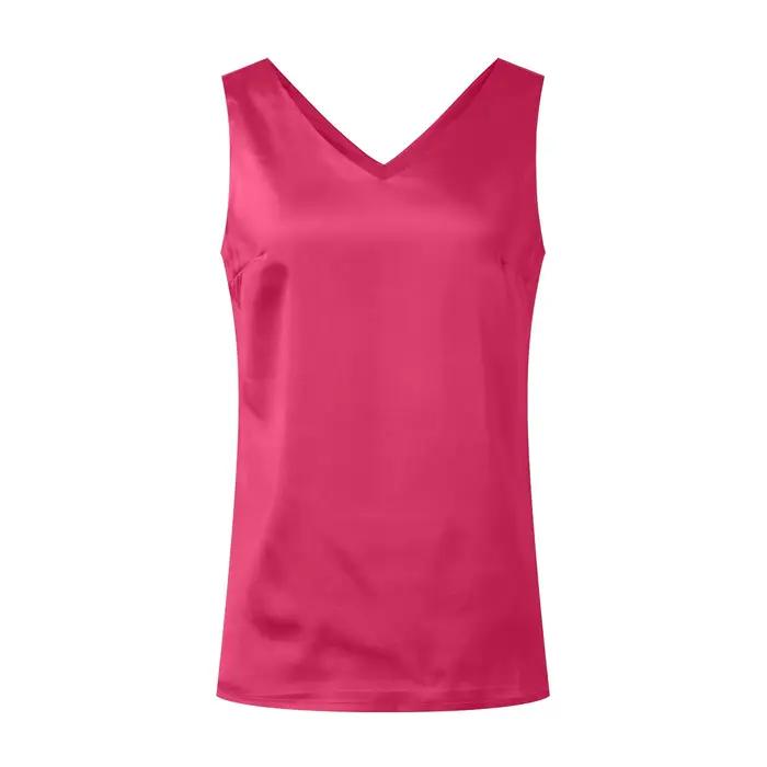 Haut en satin soyeux pour femme, décontracté, col en V, ample, sans manches, couleur unie, pour le bureau et les soirées détentes