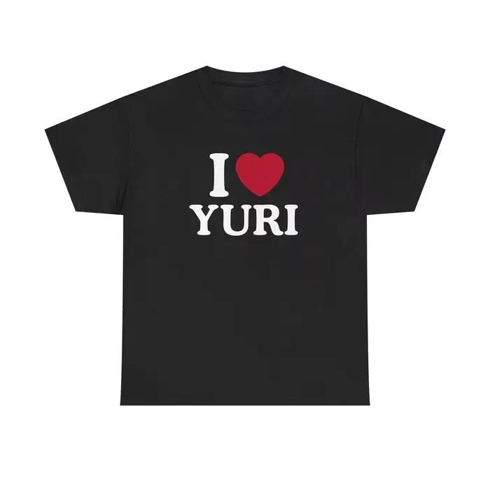 T-shirt rétro I Love Yuri pour femmes