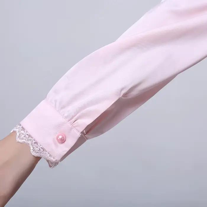 Chemisier à col à volants pour femmes