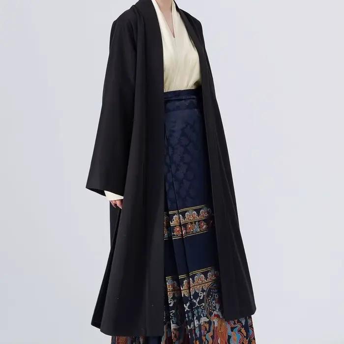 Trench Femme Longue Ajustée Pli Mode Coupe Ample Printemps Automne Surdimensionnée Survêtement Trun-down Maxi Chaud Minceur Classique Occasions Spéciales