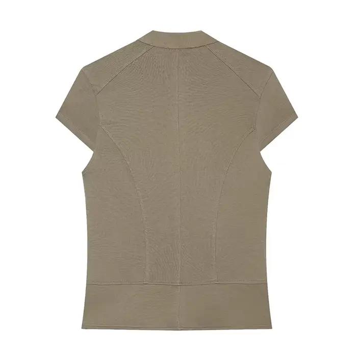 Hauts tricotés pour femmes – Nouvelle collection été 2026 – Blouse courte ajustée chic et élégante pour jeunes