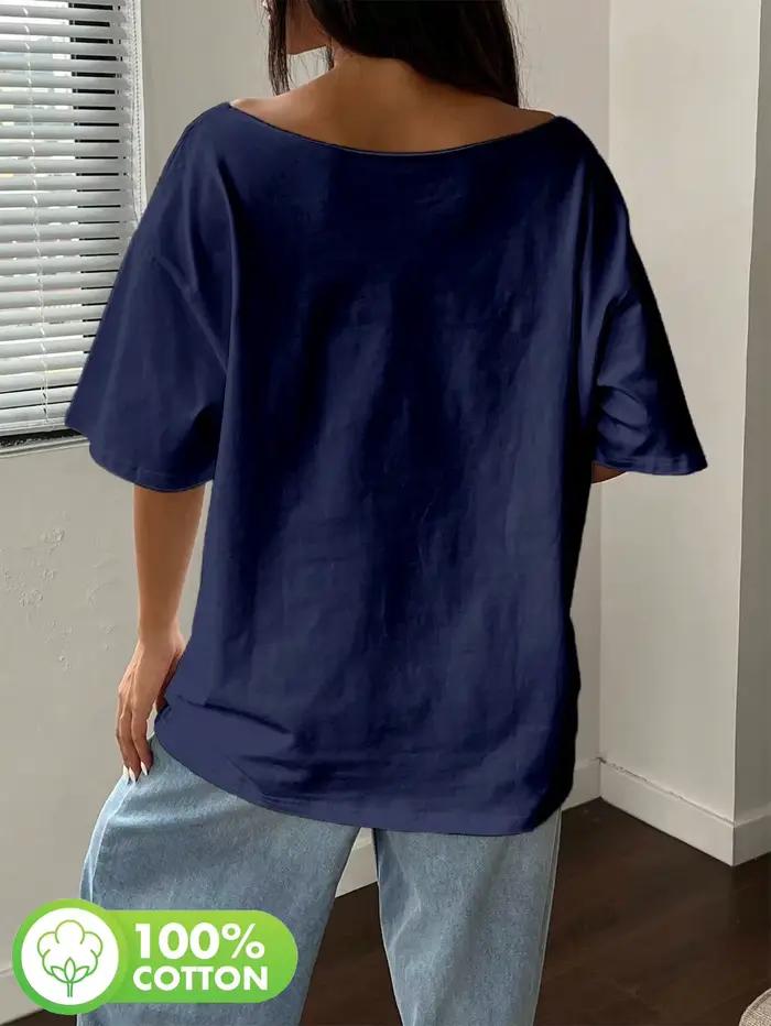 T-shirt Y2K ample en coton pur à 100 % Y-BLA