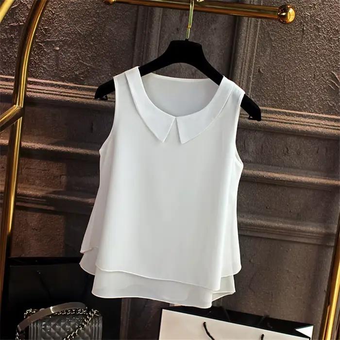 Chemisiers pour femmes 2026 nouvelle chemise sans manches à col claudine