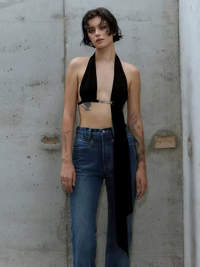 Haut asymétrique licou