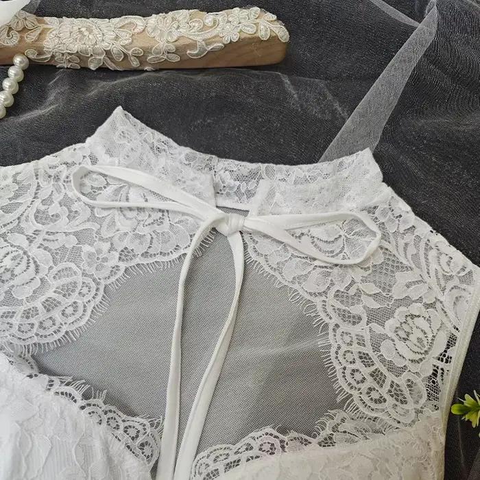 Mini-tops corset en dentelle rétro française pour femme