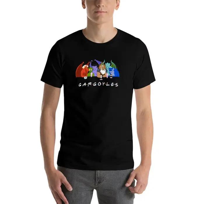 GARGOYLES-T-Shirt blanc avec police, pack de t-shirts en coton 100% coton