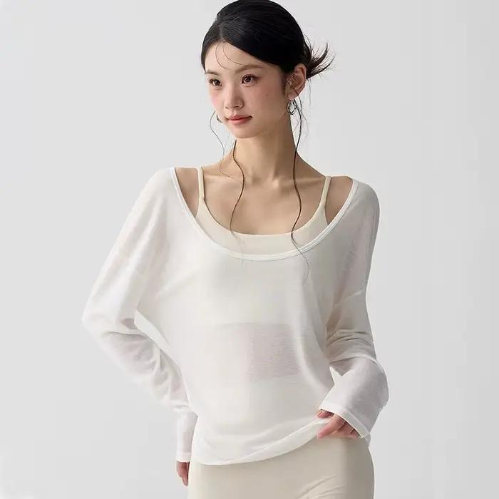 Chemise de sport à manches longues pour femmes