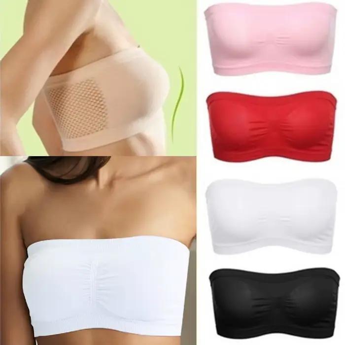 Femmes Sexy bretelles haut court été respirant soutien-gorge maille Bandeau brassière Invisible sans doublure poitrine enveloppes dame bustiers 