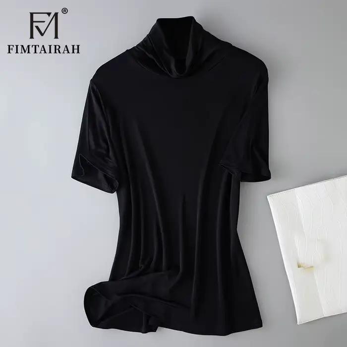Fimtairah mode soie hauts femmes chemise gilet fond glisse T-shirt minceur