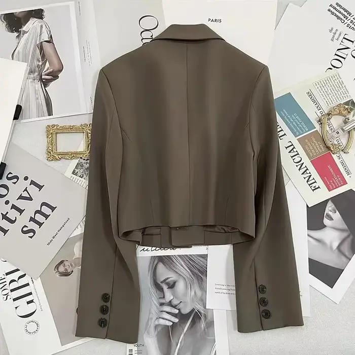 Blazer court noir pour femme