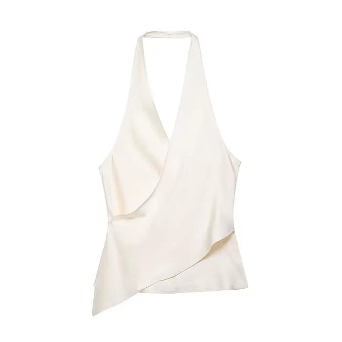 Top imprimé à pois tendance pour femme