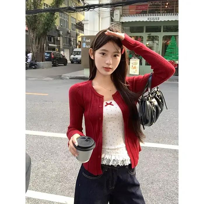 Vêtements pour femmes, pull en tricot noir à col rond