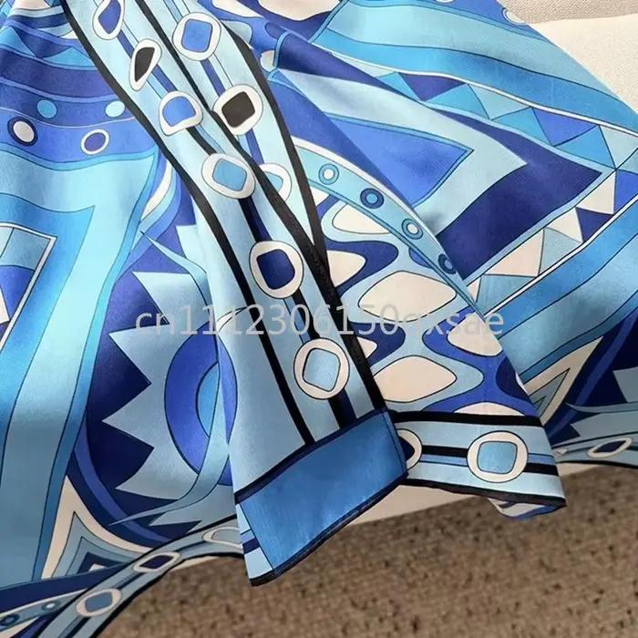 Tops halter bleus pour femmes au design classique avec logo de marque de créateur