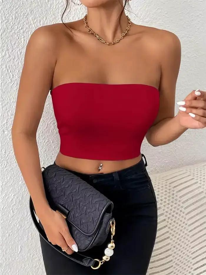 Haut tubulaire extensible sexy pour femmes