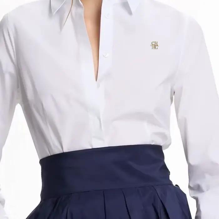 Chemisier décontracté en coton pour femme