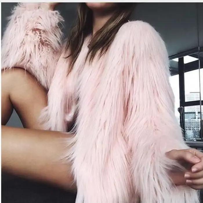Manteau en Fausse Fourrure pour Femme