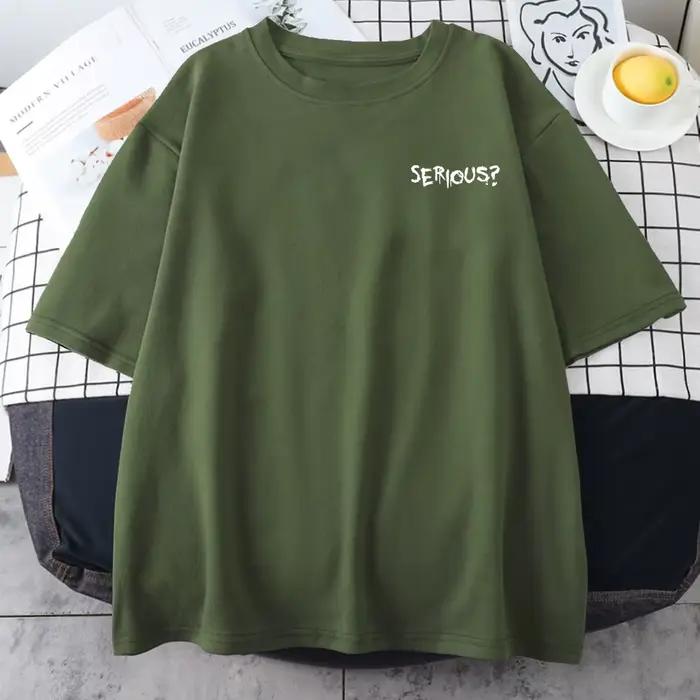 Paroles créatives sérieux imprimé femme T-Shirts simple s-xxxl