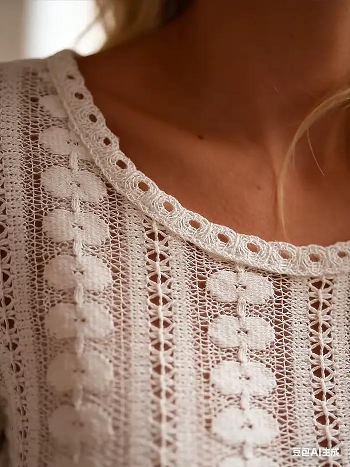 Pull à manches longues et col rond pour femme