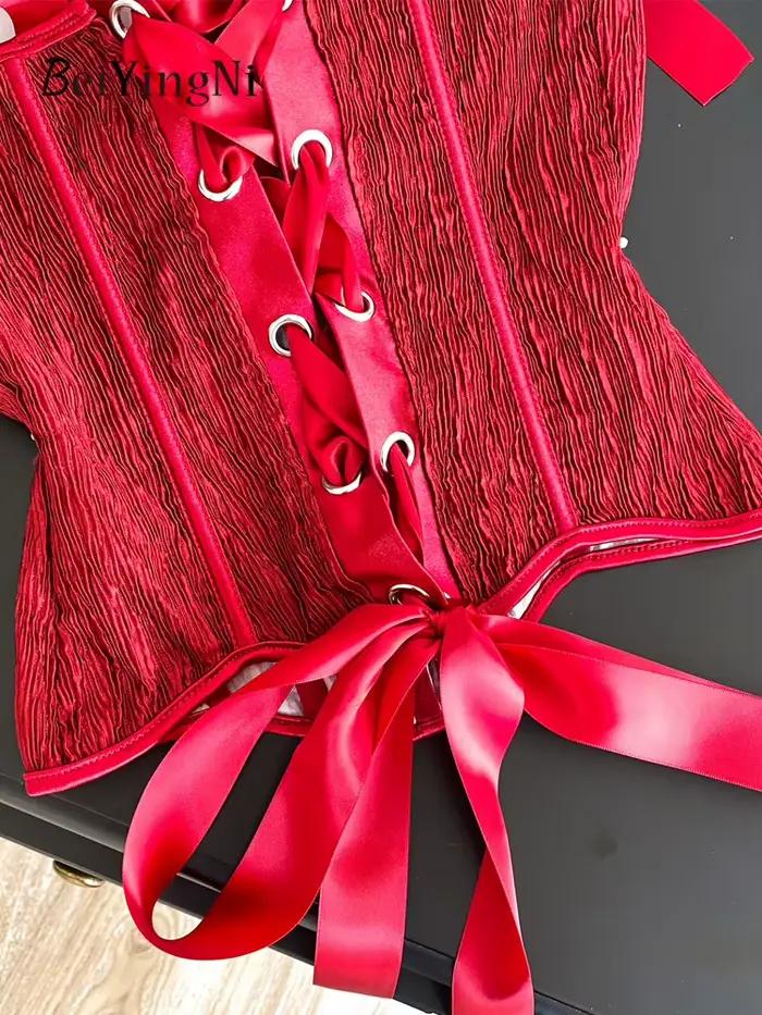 Beiyingni – Hauts sexy rouges Y2K pour femmes