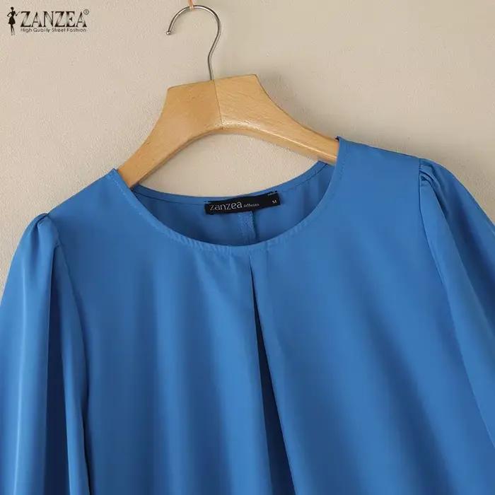 ZANZEA – chemisiers décontractés à manches bouffantes 3/4 pour femmes