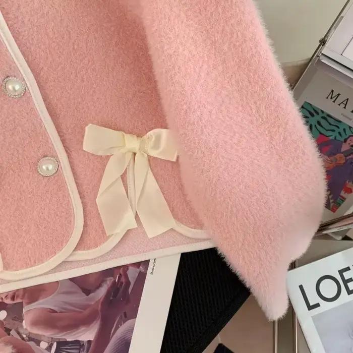 Cardigan à manches longues en vison pour femme