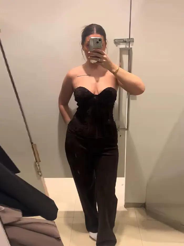 Top corset en velours et dentelle sexy pour femme pour soirées et sorties élégantes