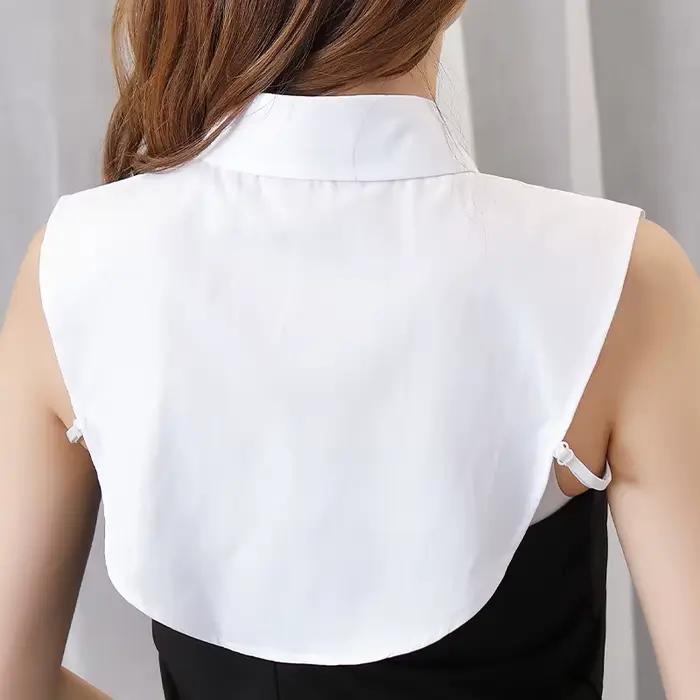 Faux col détachable en polyester et coton pour femmes et filles, style fashion, blanc noir vert, élégant pour occasions formelles et uniformes scolaires