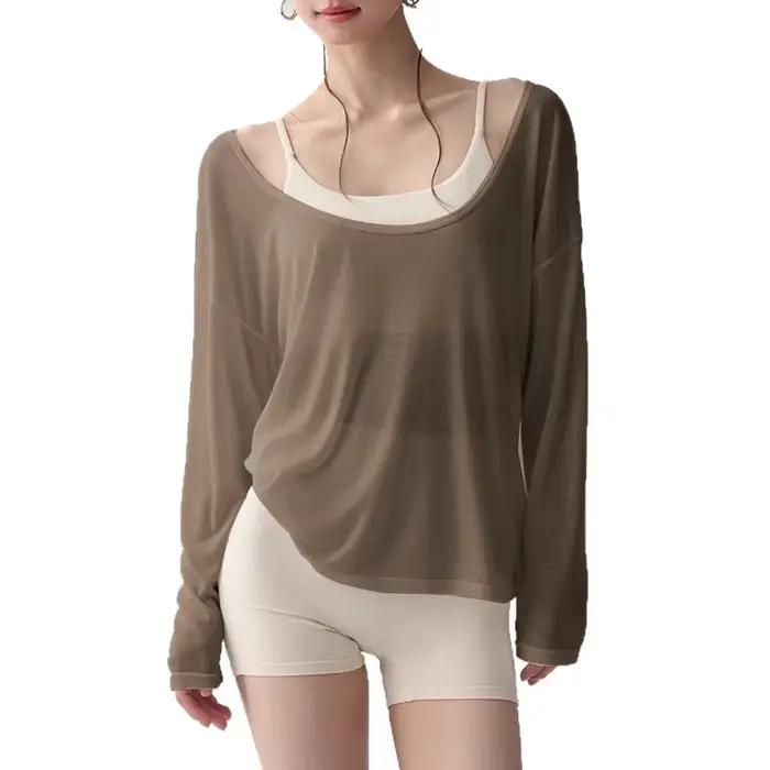 Chemise de sport à manches longues pour femmes