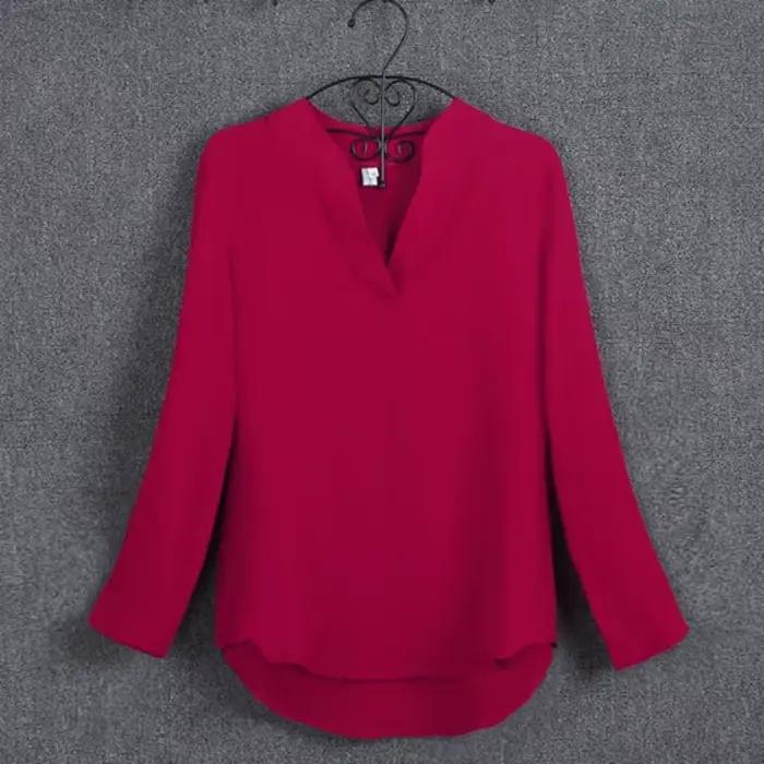 Chemisier HELABES en mousseline de soie pour femmes grandes tailles 5XL élégant bureau mode professionnel occasionnels
